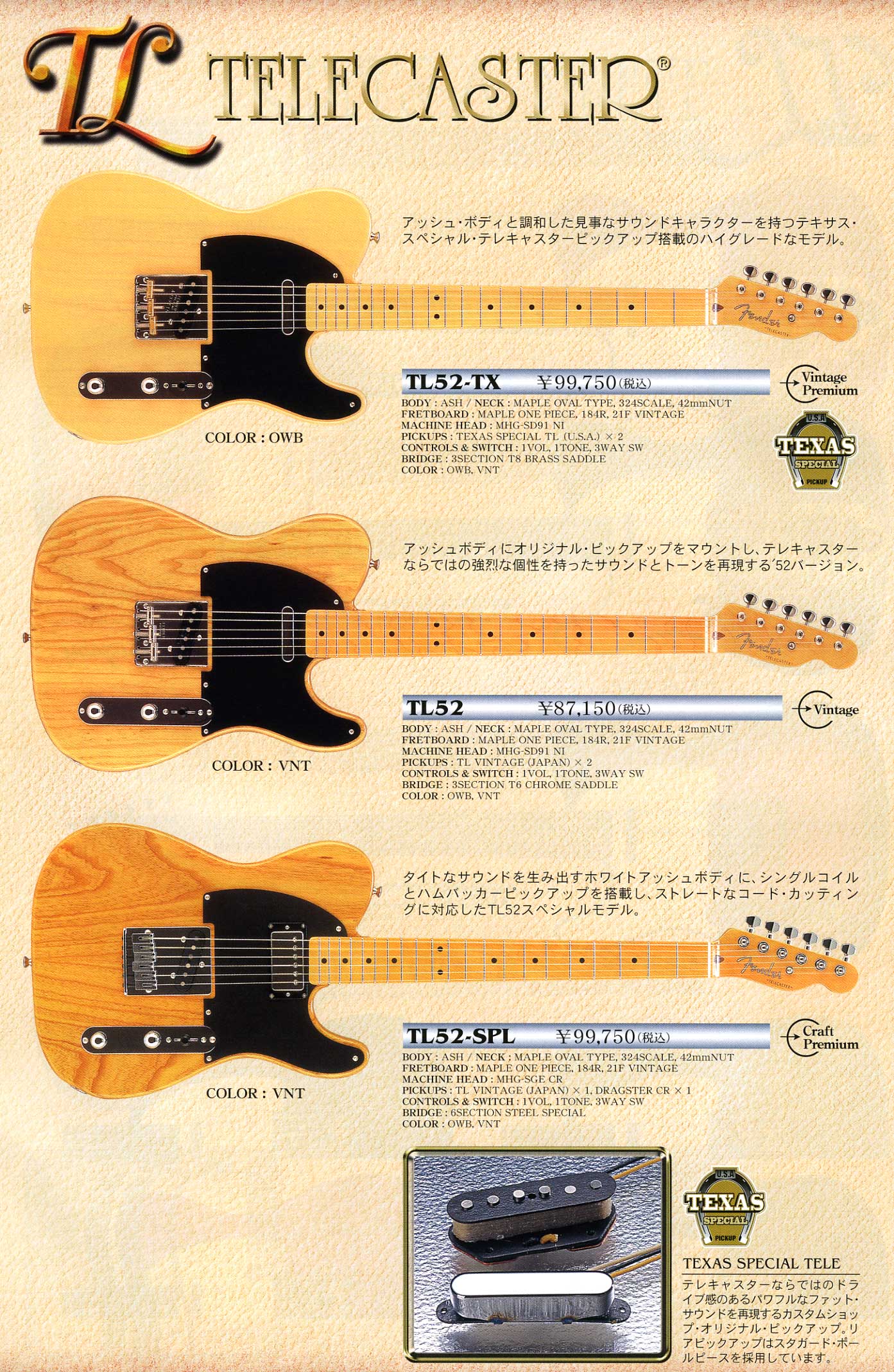 Gear] Fender 52 reissue MIJ Telecaster. : r/Guitar