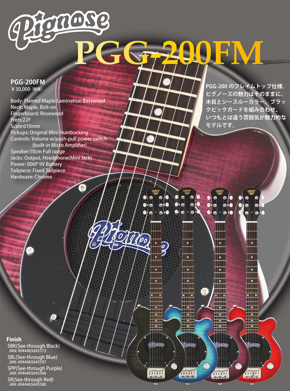 ビグノーズ・ギター＆アンプ（Pignose Guitar & Amp）の販売【ガッキコム】