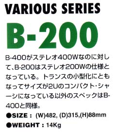 acoustic Bass Amp B-200