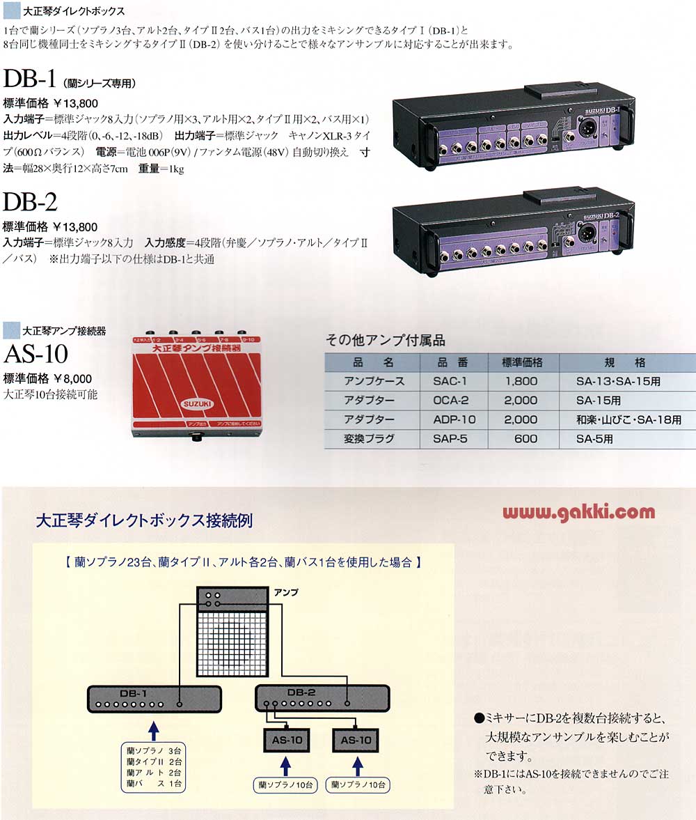 大正琴関連商品～アンプ、立奏台、調弦器、ミュージックプレーヤー