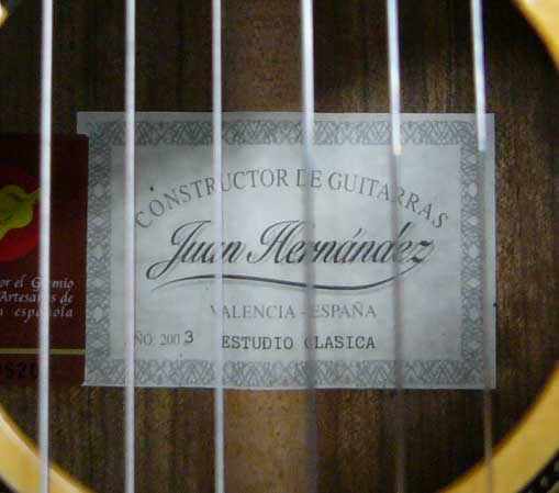 Juan Hernandez ESTUDIO クラシック ギター