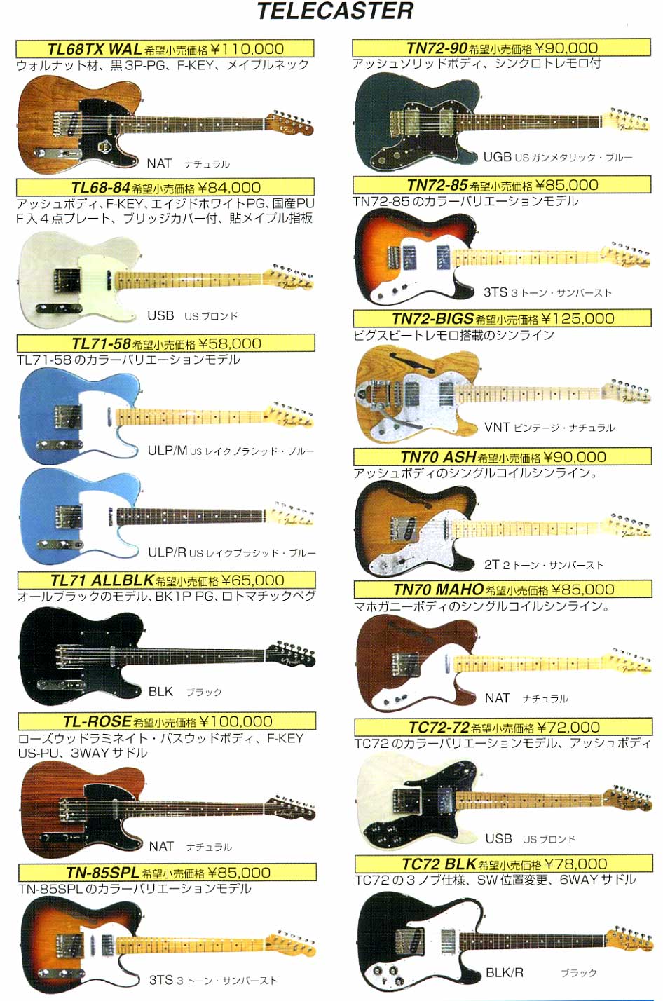 ガッキコム】Fender Japan（2006年）